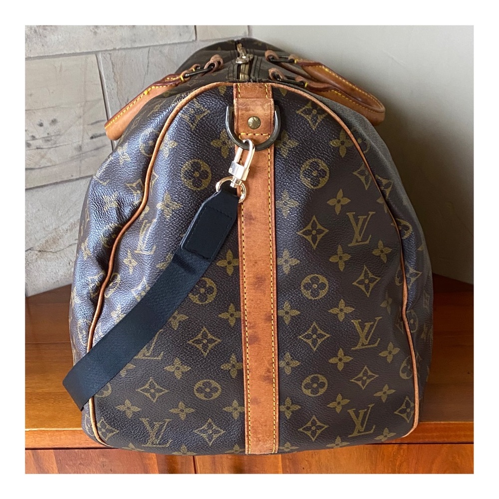 Louis Vuitton Monogram Canvas Keepall Travel Duffel with Vachetta Trim - Picture 3 of 13